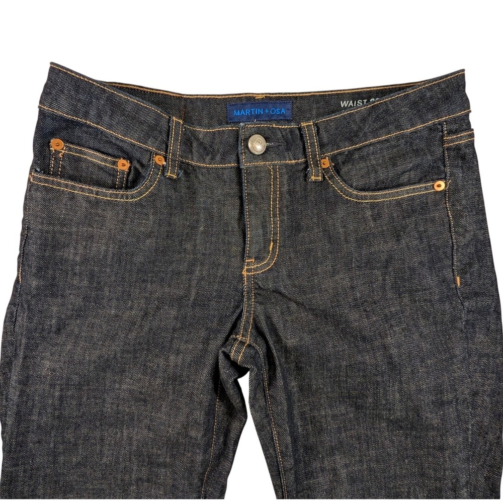 Martin + Osa Osa Dark Wash Jeans Womens Waist 29 Long 32 Indigo Stretch Selvedge